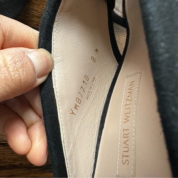 Stuart Weitzman Black Suede Mules - Picture 10 of 16